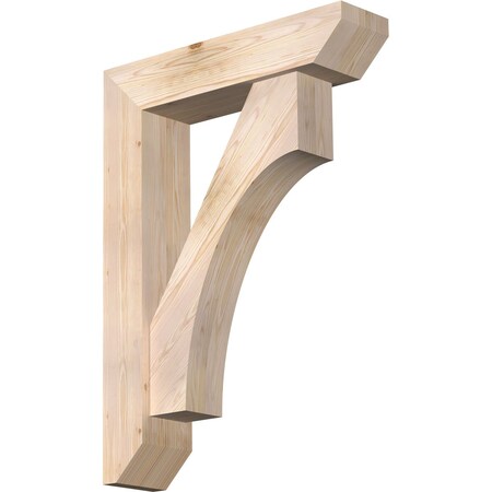 Ekena Millwork Westlake Slat Smooth Bracket w/ Offset Brace, Douglas Fir, 7 1/2"W x 32"D x 44"H BKT0806X32X44WTL06SDF